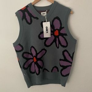 Obey Ipsum sweater vest size medium. NEW WITH TAGS.